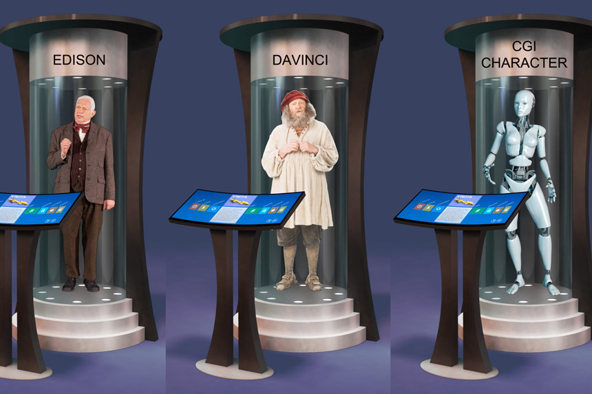 Historical Character Museum Hologram