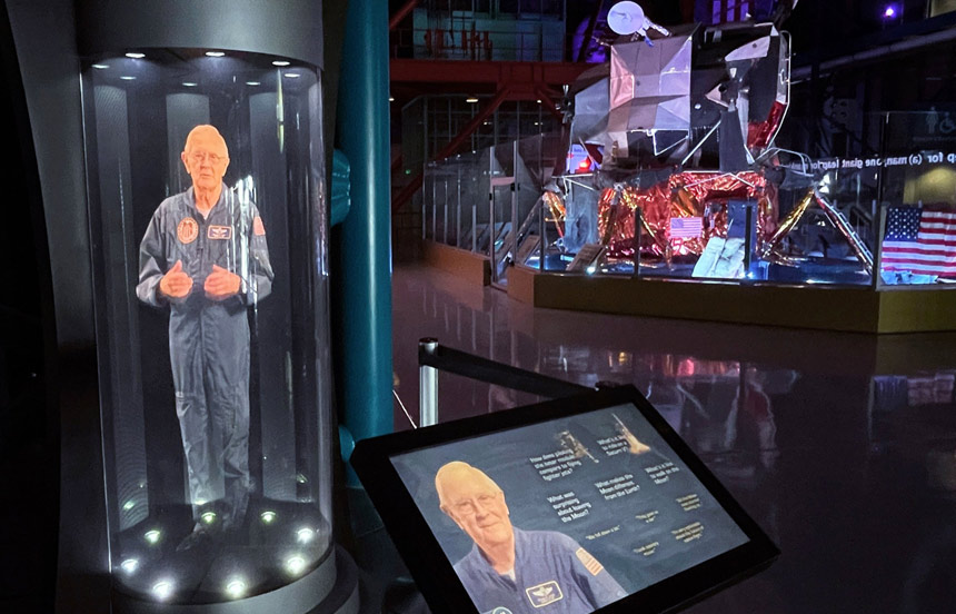 Life sized Holographic Presenter at a Museum